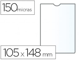 Funda portadocumento Q-Connect A6 PVC 150µ con uñero